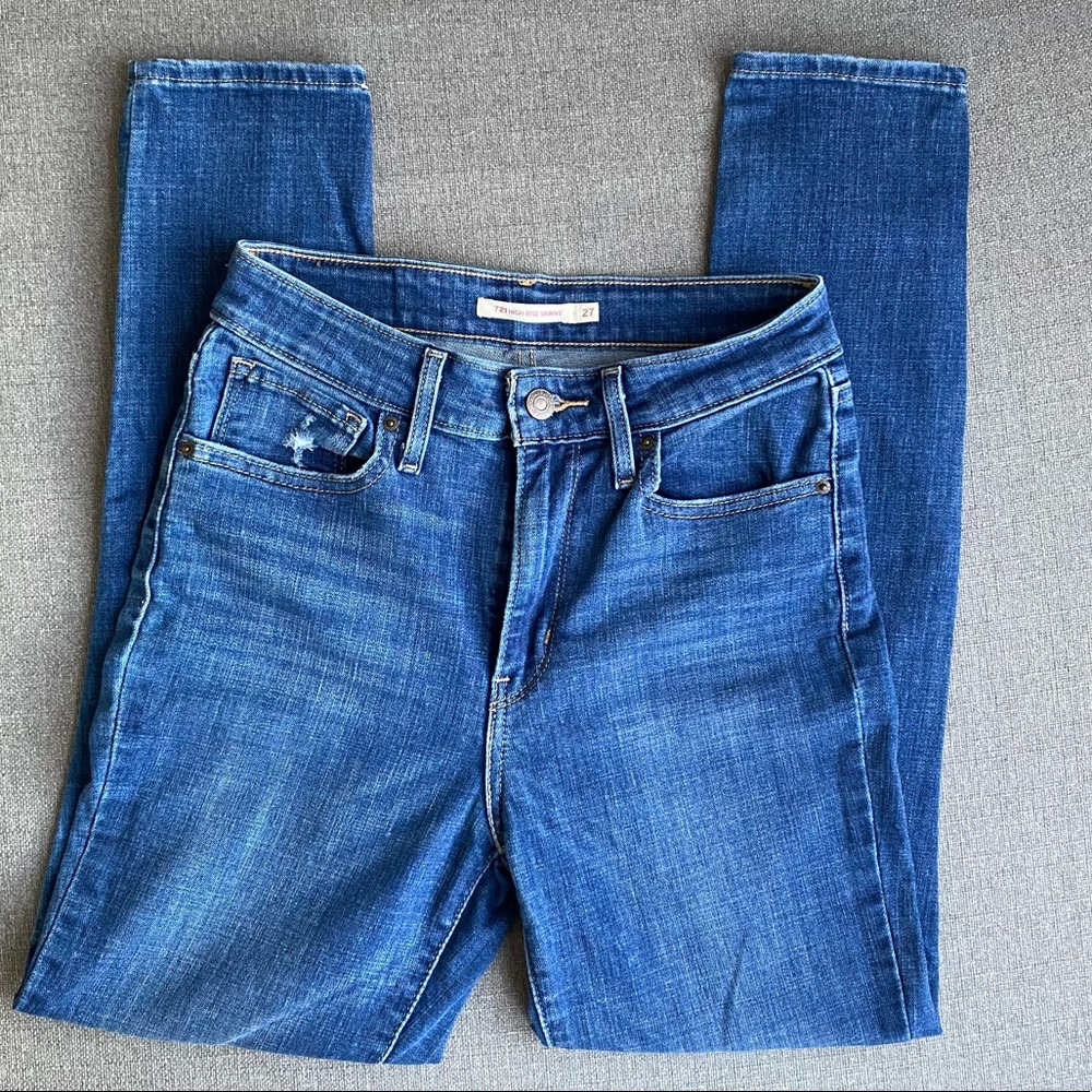 High rise skinny jeans
